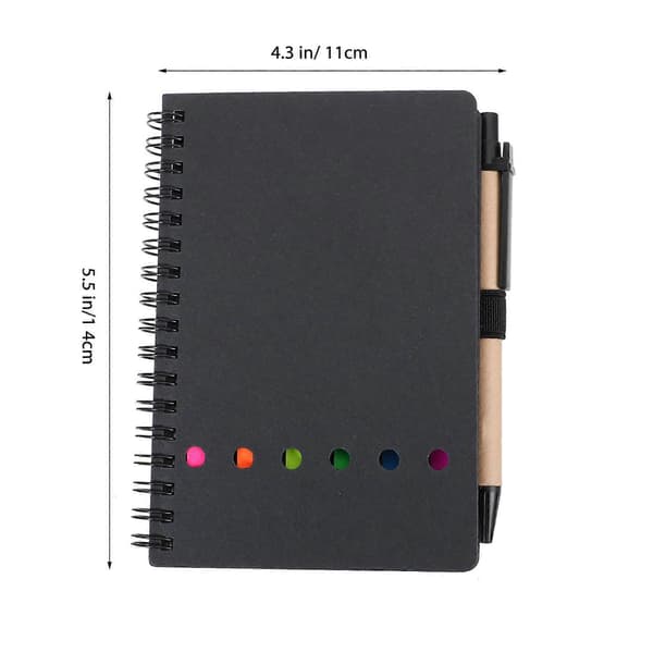 1 sæt notesbog med selvklæbende noter, kontormemoblok, planlægningsbog med pen