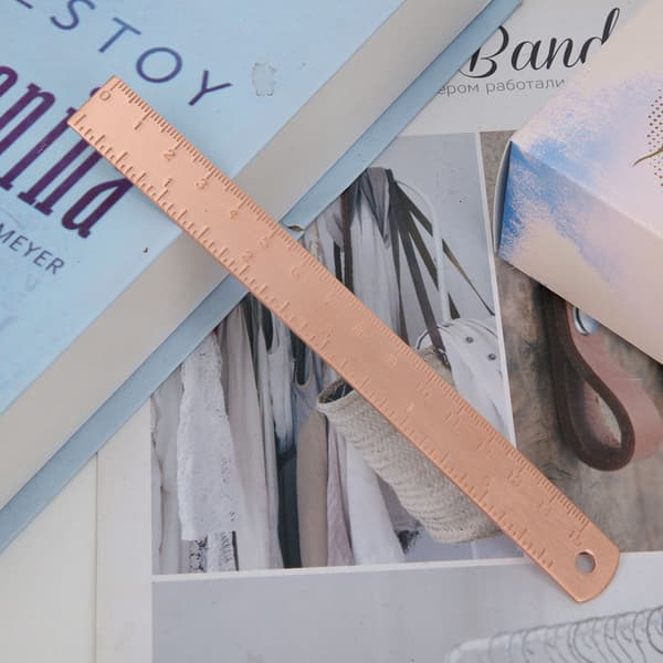 Thickened Straight Copper Ruler 0~150mm Mini Copper Ruler Drawing Accessories Copper 15cm Scale 1.5mm Thick
