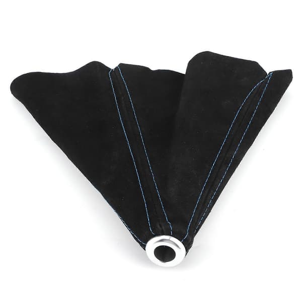 Gear Shift Boot Lever Gaiter Car Interior Suede Universal for Most Vehicles Blue Stitching