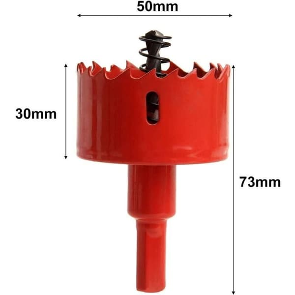 50 mm bimetall hullsag, M42 HSS hullsag, hurtigstål