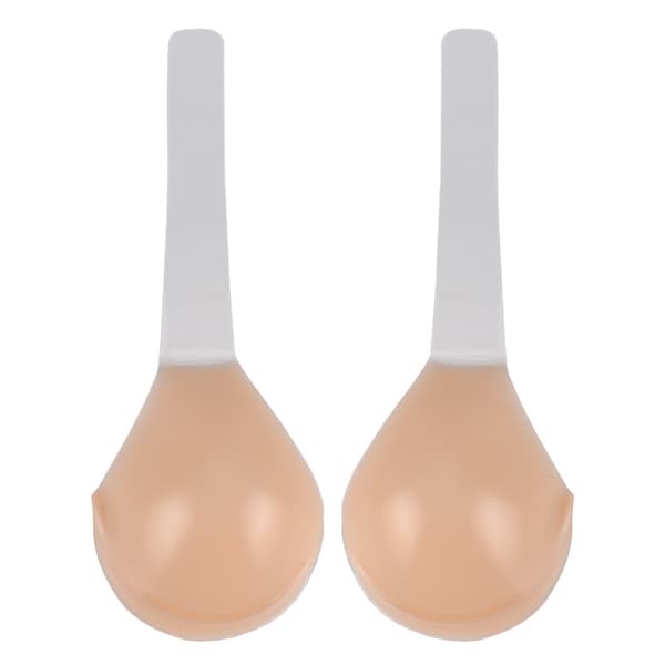 Bras, Backless Bras, Reusable Adhesive Invisible Silicone Strap Bras. (B, Skin Tone)