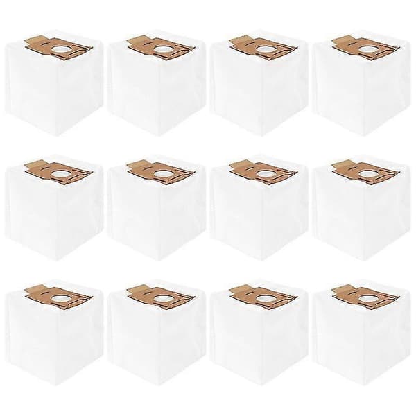 12-pack dammsugarpåsar för Deebot Ozmo T8 T8 Max T8-serien T9-serien N8 Pro Plus N8 Pro robotdammsugare