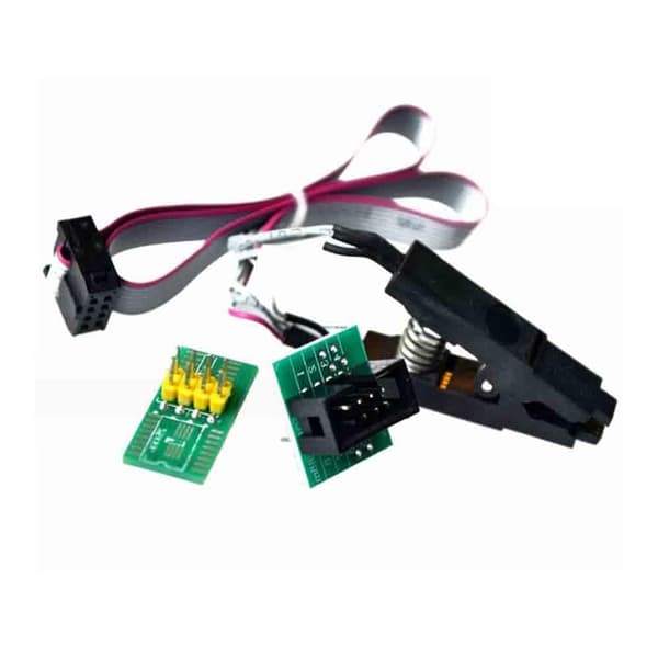 CH341 programmeringssete smal bred kropp SOP8 til DIP8 brenning 24C 25 93-serien (klips to kort) -