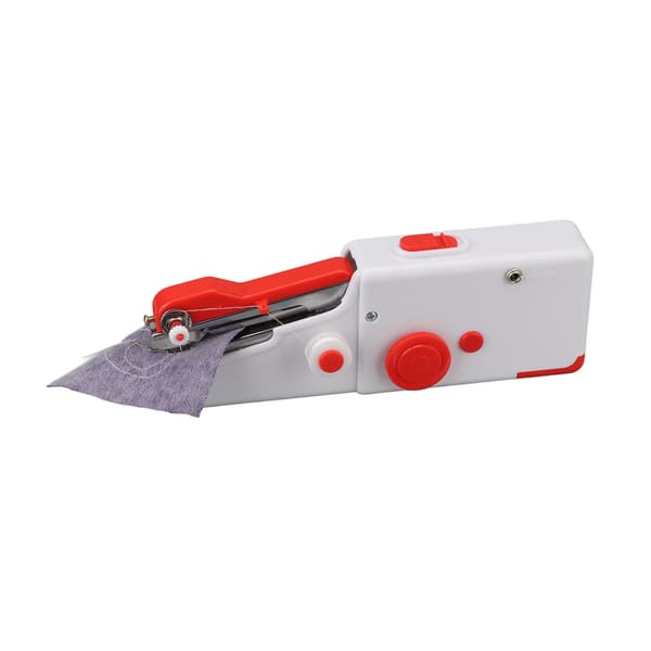 Handheld Sewing Machine Mini Professional Battery Powered Ergonomic Portable Electric Sewing Machine for Beginners Red