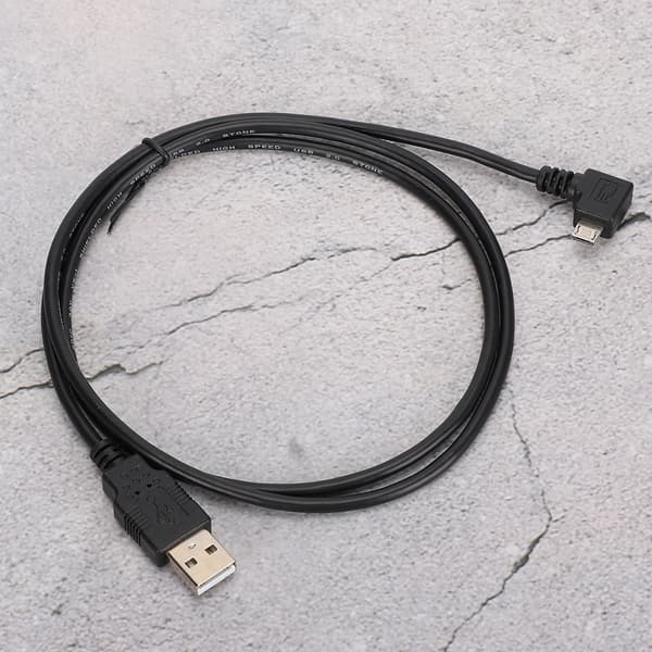 C0402 1M Rettvinklet Micro USB til USB-tilkoblingskabel for dataoverføring og lading