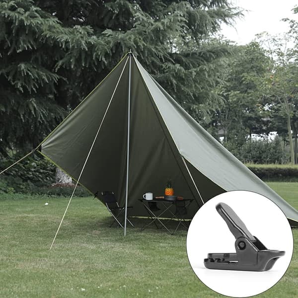 Tent Clip Removable Professional 5mm Hole Hanging Awning Clip Camping Hiking Mountaineering Backpack Tool Hook