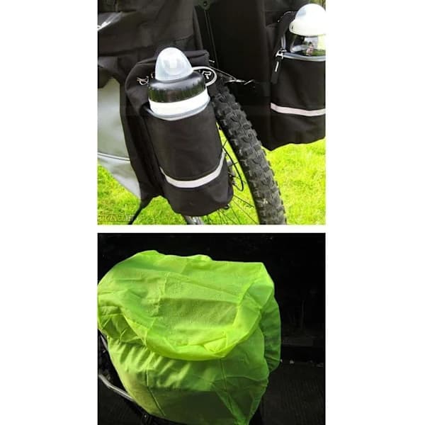 Cykel Bakre Säte Regnskydd Vattentätt Bärbart Skyddsfodral för Pendling Resväskor Ryggsäckar Gul