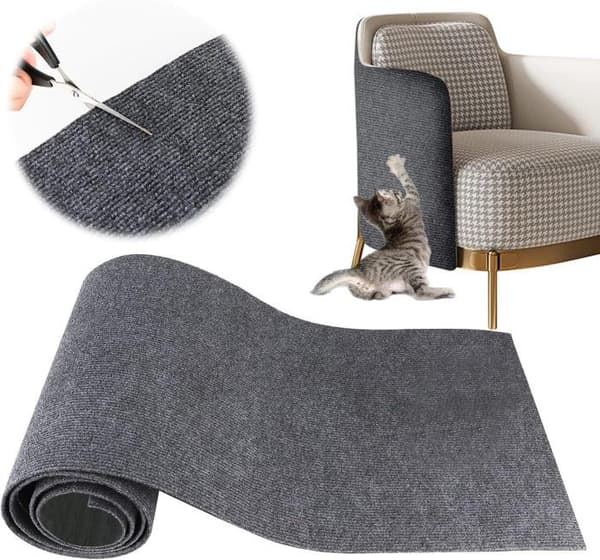 Selvklebende Klorematte for Katter, Klorebrett for Klatrende Katter, DIY Klippbart Klorebrett for Katter, Beskytter Møbler og Sofa