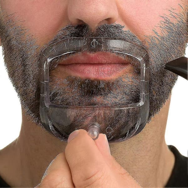 Mustaschformare för män - 5 st Stylingmall för getskägg Skäggguide Stencil Rakdesignverktyg Transparent