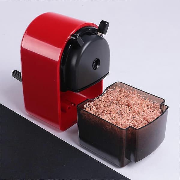 Pencil Sharpener (with crank, adjustable tip, for diameters up to 11.5 mm) Red
