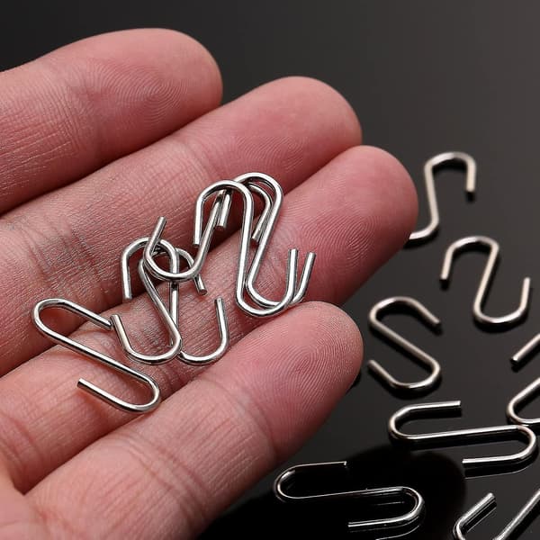 150 Stykker Mini S Kroge Forbindelsesstykker Metal S Form Krog Bøjle-mxbc