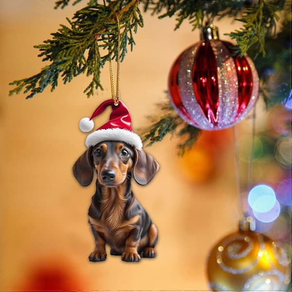 Gravhund Julepynt Juletræsdekoration til hjem og bil