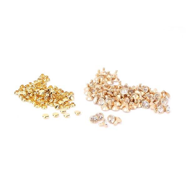 Fabric Crystal Inlay Quick Rivets 12mm Spots Studs Hat for DIY Leather Craft Decoration (#3)