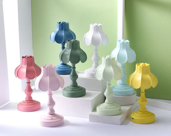 Tre mini jente hjerte ing Lotus liten nattlampe nostalgisk retro