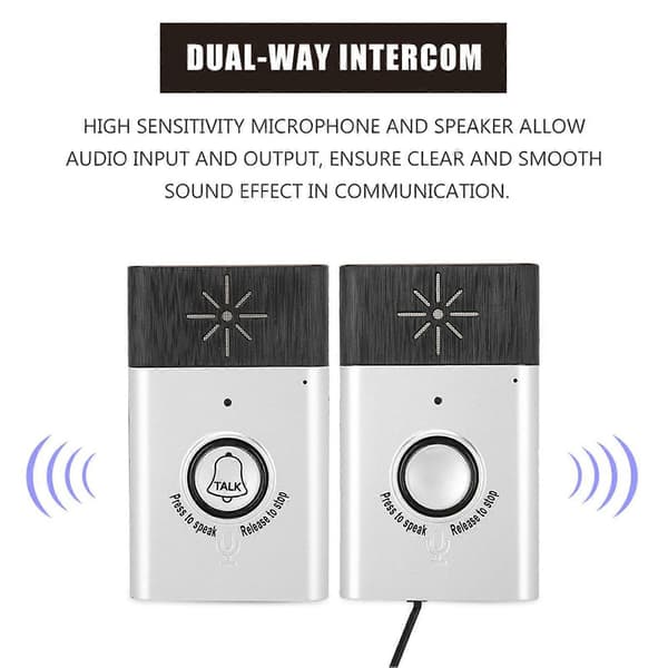 SSRGV 2,4 GHz Mini Bærbar Toveis Stemmeintercom Trådløst Dørklokke Intercomsystem