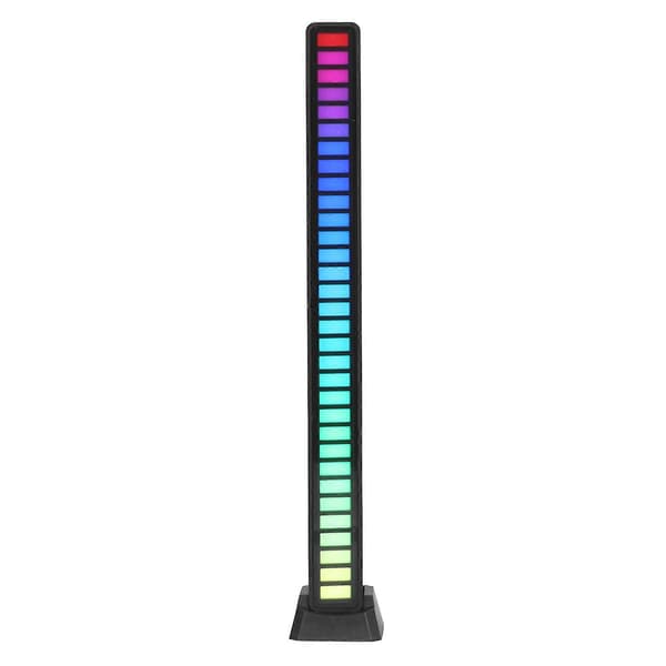 Stemmestyret RGB Ambient Light Bar USB til Bil Hjemmestudie - Sort