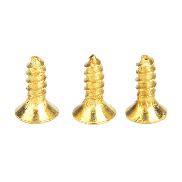 Iron Self-Tapping Screws, Antique Flat Head Screws 500g for Multiple Purposes (2x6mm Yellow)