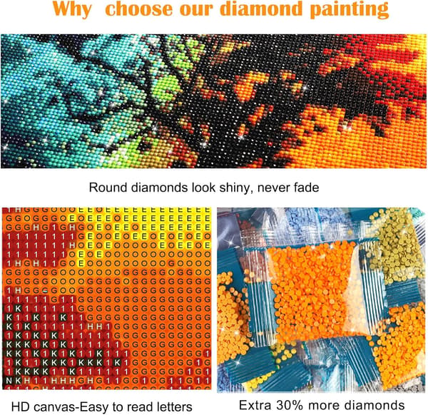 5D DIY Diamantmålningsset, Diamantmålning, Måla efter nummer, Komplett Diamantmålningsset, Komplett Stjärnhimmel Diamantbroderi Strass Konst Vägg D