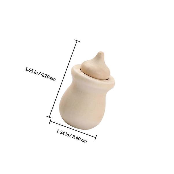 DIY Acorn Wood Craft Kit for Kids 6 Sets Unpainted Creative Decoration