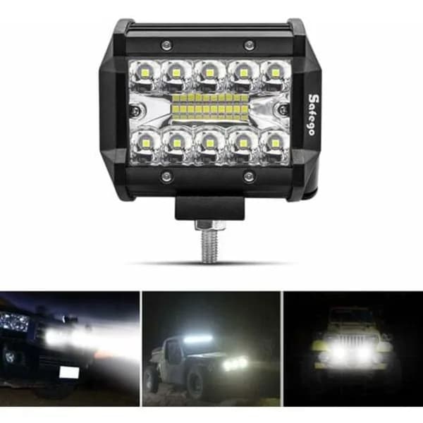 TS-4  \" 60W LED Arbeidslys Frontlys LED Bar 10800LM, Vanntett IP67, Tåkelys for Offroad Bil Traktor Lastebil SUV ATV Båt