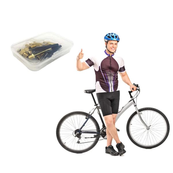 25 stk. cykelpumpeadapter, cykelventil (DV/AV/SV) kuglepumpenål