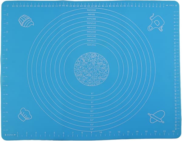 49,8 x 39,9 cm silikonprodukter isolasjonspute elte deig skjærebrett blå -