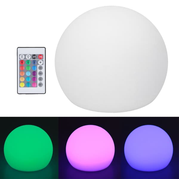 LED Ball Lamp RGBW Globe Night Light with 16 Colors Dimmable 4 Modes 24-Key Remote Control 12x12cm