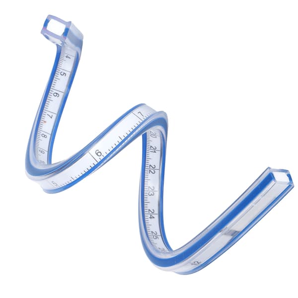 Flexible Curve Ruler Plastic Metric Scale Soft Measuring Tool for Drawing and Sewing 30cm Flexible Curve Ruler