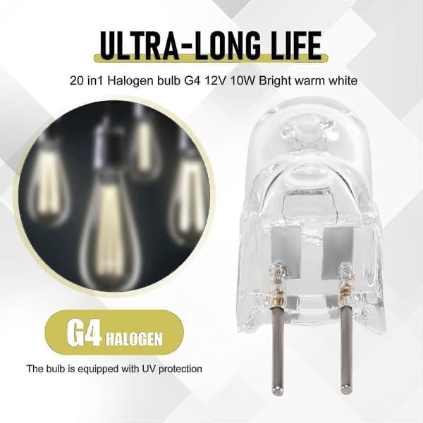 20-i-1 Halogenlampa G4 12v 10w Starkt Varmvit db