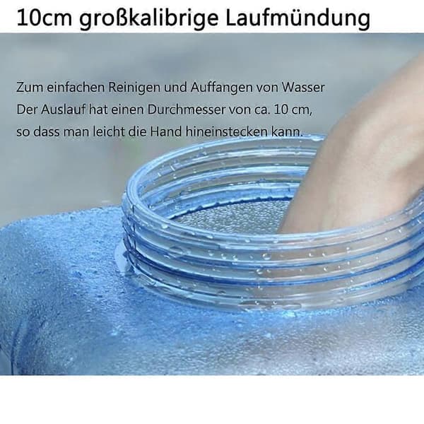 Vattendunk, 5,5L vattenbehållare med kran, campingvattentank med handtag, vattendispenser med kran, dricksvattendunk, camping, dricksvatten
