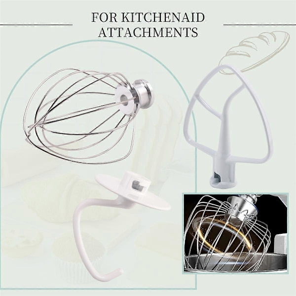 Mixer Set for KSM150 Includes Dough Hook Whisk