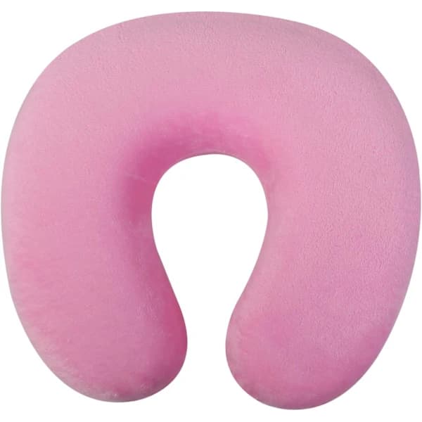 Neck pillow with removable cover, memory foam, pink【PL】