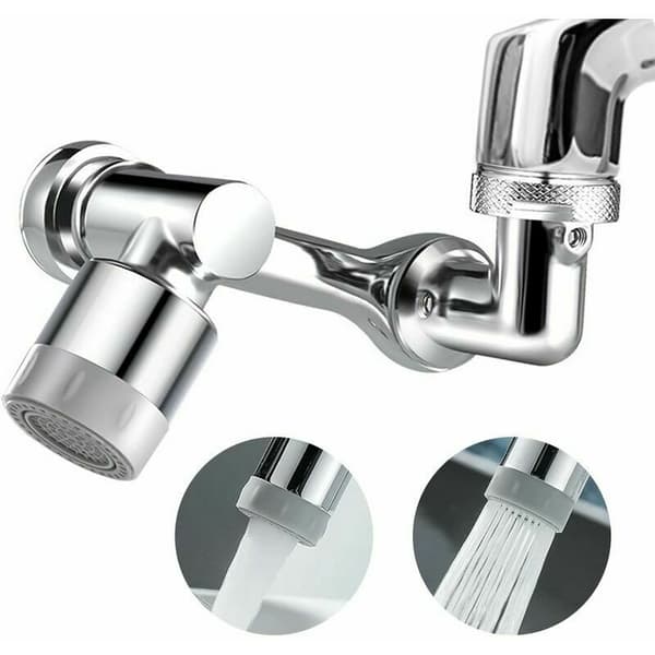 1080° svingbar lufter, kjøkkenkran-sprøyte med 2 spraymoduser, universelt tilbehør til kran i solid messing, vaskelufter