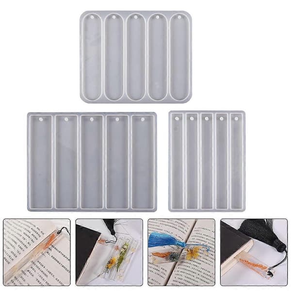 3 Pcs Silicone DIY Bookmark Mold DIY Craft Silicone Mold Bookmark Mold