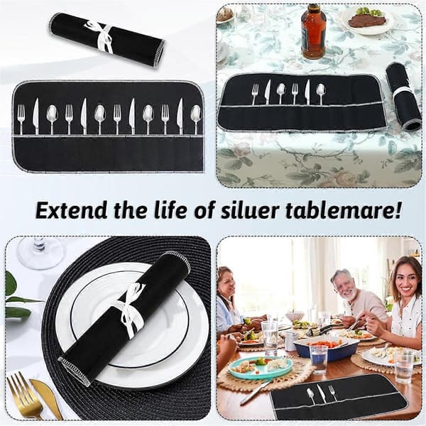 Silver Storage Bags Silver Storage Fabric Felt Cutlery Organizer Anti-Tarnish Silver Protective Pouches 4pcs