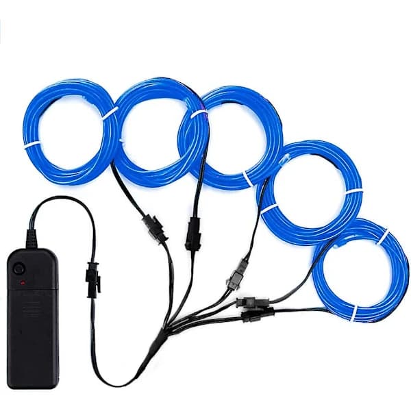 Trådløst bærbart EL-lyssett Elektroluminescerende tråd for Electric Forest-gave