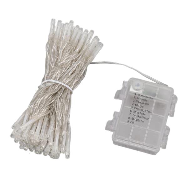 Dimmable LED String Lights with Timer, Battery Operated Remote Control, Outdoor String Lights for Garden, Porch, 10 Meters, 100 Lights