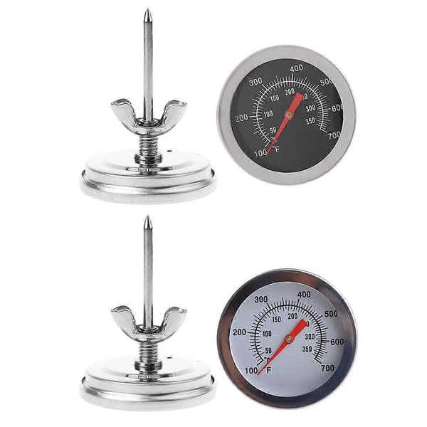 Ovntermometer i rustfrit stål BBQ Røg Grill Temperaturmåler 50~350