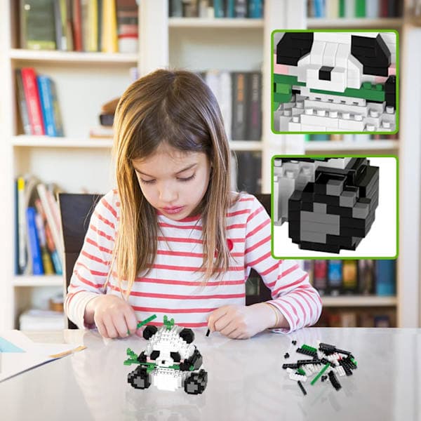 3-in-1 Panda Building Blocks Construction Toys Animal Bricks Building