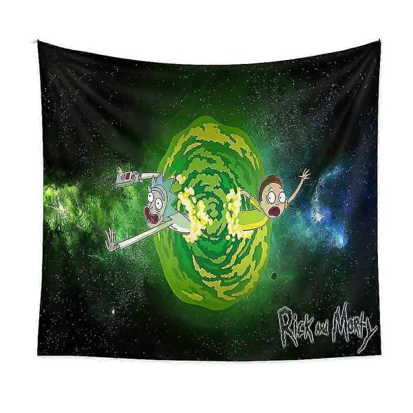 Rick And Morty Tema Gobeläng Sovrum Väggbonad Tapeter Dekoration D 150*200CM D 150*200CM