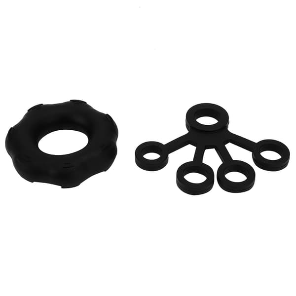 Håndstyrketræner Ring Expander Finger Trækring Fingertræning Modstandsbånd Sort