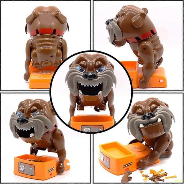 Väck inte hunden-spel, busiga leksaker, spökleksaker eller hundleksaker som biter i benen.