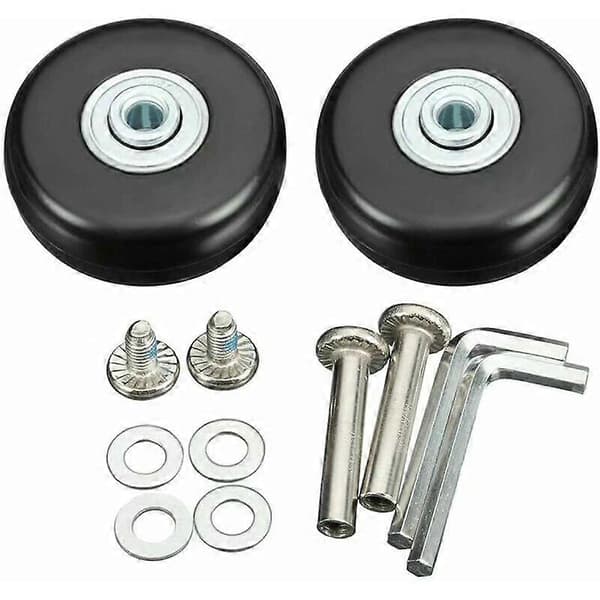 Suitcase Wheels, Heavy Duty Luggage Suitcase Repair Wheels 50mm Rubber Silent [Db]