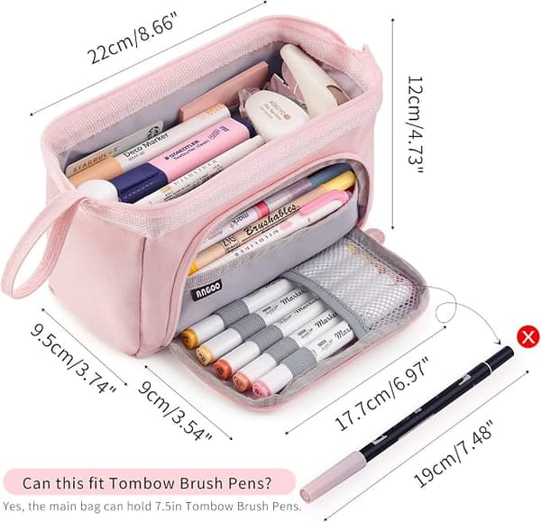Pencil Case Large Capacity Pen Bag Handheld Pen Pouch Cosmetic
