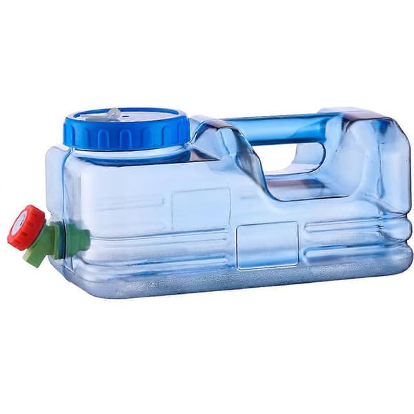 Vattendunk, 5,5L vattenbehållare med kran, campingvattentank med handtag, vattendispenser med kran, dricksvattendunk, camping, dricksvatten