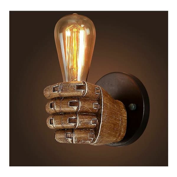 Antique Industrial Wall Lamp Poing E27 Edison Bulb Socket (Left Lamp)