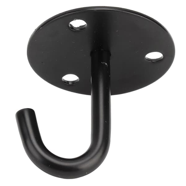 5 Pcs Heavy Duty Fixed Eye Plates Thickened Black 304 Stainless Steel J-Shaped Ceiling Mount Hanger