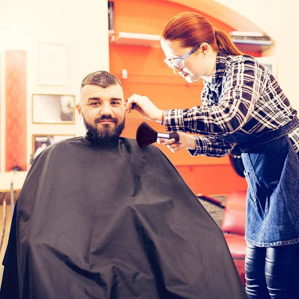 Frisørsalon Hårklippekappe Sort Salon Barberkappe