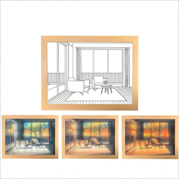 INS Deco LED-valomaalaus 23X17CM08 08 23x17cm08