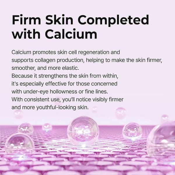 Calcium Dark Spot Eye Cream: With Hydrolyzed Elastin 10,000 ppm EX Volume Firming